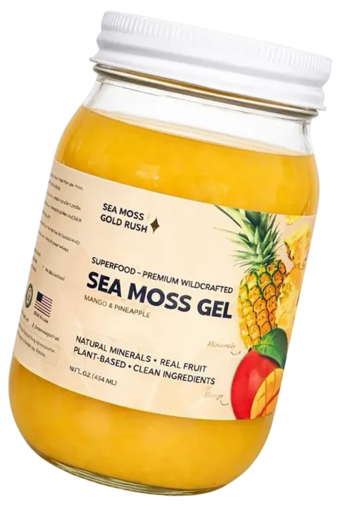 Sea Moss Gold Rush mango and pineapple gel